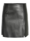 Au-dessus du genou Noisy May Jupe Nmclara Penny PU Hw Slit Noos pour Femme, Noir, L