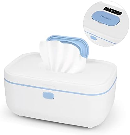 Wipe Warmer,Baby Wipe Warmer - Wet Wipe Warmer Baby is Super Fast Top Heating System with Constant Temperature, LED Display Shows Precise Temperature（White Blue）