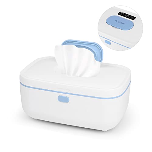 Wipe Warmer,Baby Wipe Warmer - Wet Wipe Warmer Baby Is Super Fast Top Heating System With Constant Temperature, Led Display Shows Precise Temperature（White Blue） #TOP28