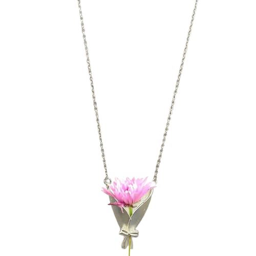 Pendentif Chaîne - Collier Vase Mode Collier Bouquet Compact Pendentif Mariage Fille Femme Anniversaire | Collier Stable Amies Épouses Mères Noël Thanksgiving Vacances Œuf