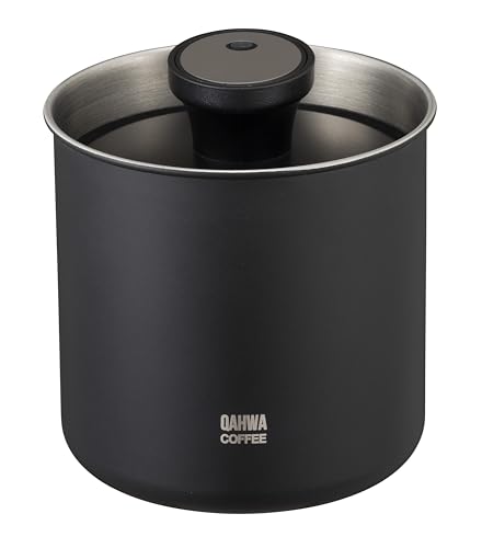 シービージャパン コーヒーキャニスター 密閉 コーヒー豆 保存容器 ステンレス 遮光 脱気 1L パッキン付き 鮮度を保つコーヒーキャニスター1000 QAHWA