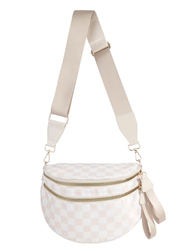 black and white checkered crossbody bag bum bag for womenspacious checkered purse fanny packs belt bag