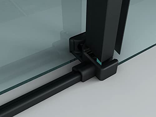 DE BESTE ALONI DOUCHECABINE MET SCHUIFDEUR IN MAT ZWART 8MM 90X160X195CM