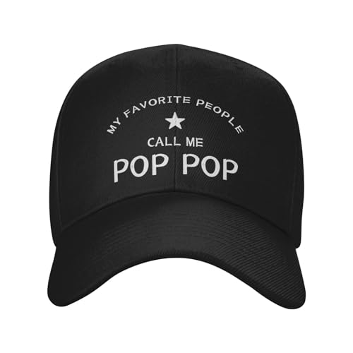 My Favorite People Call Me Pop Pop Grandpa Classic Duckbill Caps for Stylish Sun Protection Black