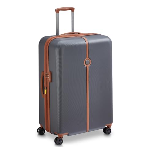 Image of DELSEY PARIS Lucette 76 cms Large Check-in ABS /Polycarbonate Hard Sided 8 Wheels and Expandable Spinner Suitcase /Trolley Bag for Travel with TSA Lock- Anthracite