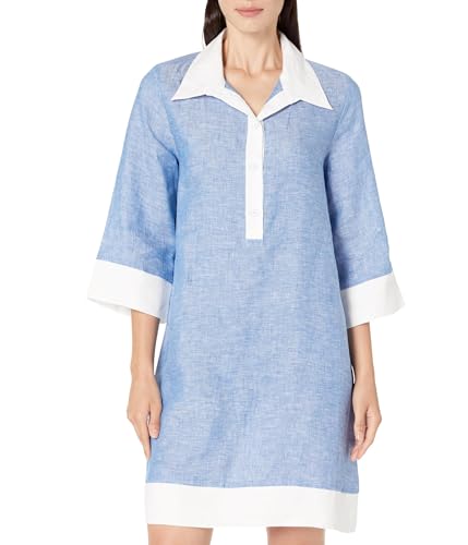 Karen Kane Women's Contrast Shirtdress Blue S