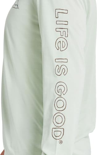 Life is Good - Mens Linear Mountain Sun Scene Long Sleeve Sun Crusher Hoodie3