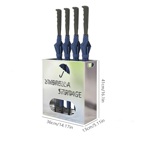 Support de rangement pour parapluies d'entrée en métal robuste et durable