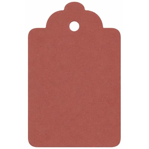 Image of CVANU 100pcs Premium Color Tag Blank Hanging with Pre-Punched Hole Tags for DIY Crafts, Gift Wrapping, Labelling & Writable Decorative Tags for All Occasions (2.85in X 1.7in) Light Brown