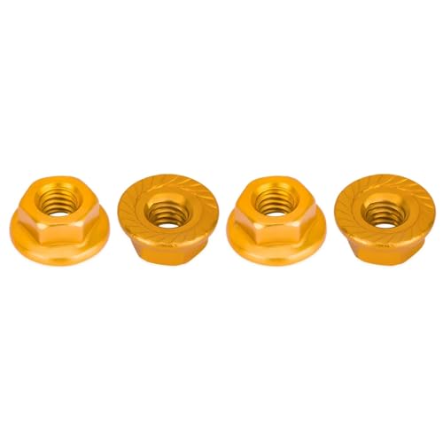 RC�J�[���i For TRX4 For SCX10 For Scania Drift M4 Flange 1/10 1/14�A���~�z�C�[�����b�N�i�b�g�}���`�J���[ 4/8 �� RC �J�[�g���b�N�N���[���[���j�o�[�T��(Yellow,4pcs)