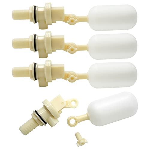 4 válvulas flotantes de 3/4 pulgadas, válvula de flotador con brazo ajustable, filtro de agua, válvula flotante para bebedero de ganado, acuario Cover