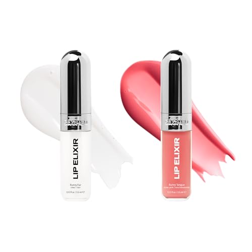 Sacheu Lip Elixir Nourishing and Hydrating Lipgloss — Moisturizing Plumping Lip Gloss Enriched with Collagen, Non-Sticky Lip Color Smooth High-Shine Finish, Vegan & Cruelty-Free, Clear & Sheer Pink