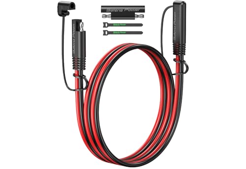 Image of 16AWG 3.3FT SAE Extension Cable SAE to SAE Quick Disconnect Wire Battery Charger Extension SAE Connector with SAE Polarity Reverse Adapter for Solar Panel Trolling Motor Automotive RV