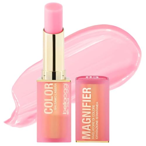 Bellaoggi COLOR MAGNIFIER Balsamo Labbra PINK FLAMBE' - Balsamo pH Reagente Rivelatore di Colore Naturale - Lip Balm Colorato Idratante - Tinted Lip Balm - Colore Unico Personalizzato - Made in Italy
