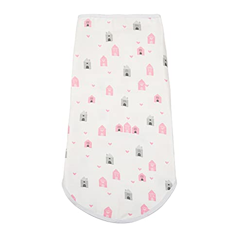 Cueiro Swaddle Ajustável Papi Compose 70Cm X 62Cm Contem 01 Un, Papi Textil, Branco/Rosa, 70X62