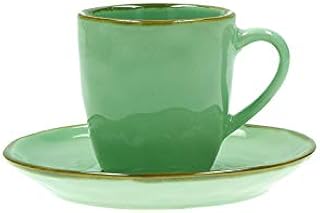 Nador Concerto (Tiffany Green) Verde Acqua Espresso Tazzina con Tappo Piattino 90 CC, Nylon/A