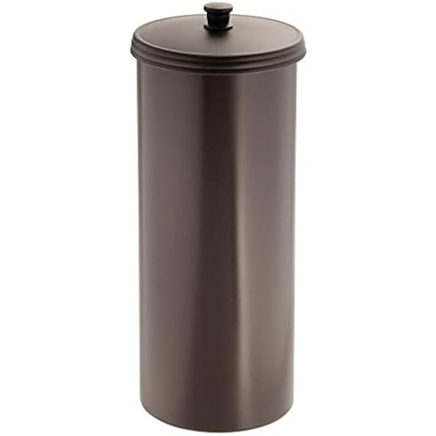 iDesign InterDesign Kent Portarrollos con tapa para papel higiénico de pie, Negro Cover