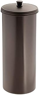 iDesign Kent Plastic Toilet Tissue Roll Reserve Organizer for Bathroom, Vertical Free Standing