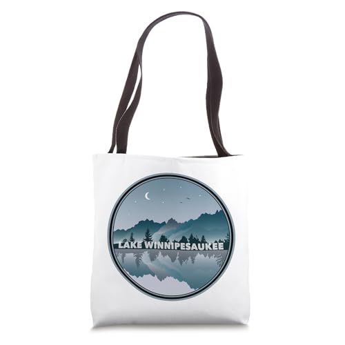 Bolso tote con reflejo del lago Winnipesaukee, Nuevo Hampshire miniatura 1