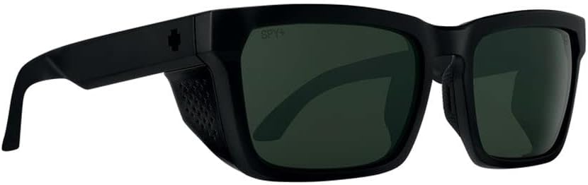 Spy Optic Helm Tech Sunglasses Matte Black With Happy Gray Green Polarized Lens + Hard Case