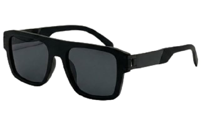 Unisex Polarized Square Sunglasses for Men & Women | UV400 Protection Matte Black Frame | Stylish Retro Fashion Sunglasses | Outdoor Driving, Riding, Travel, Beach & Casual Wear-image-38
