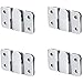 8 PCS Flush Mount Brackets, Concealed Headboard Wall Fixings Brackets, Heavy Duty Stainless Steel Concealed Interlocking Z Clip Wall Fixings For Headboards Mirrors Pictures Frames Art Hanging - View #6