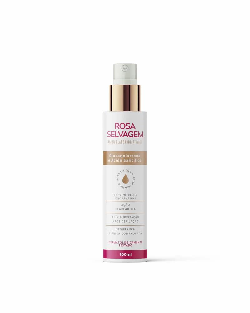 Rosa Selvagem Brazilian Acid Brightening Cream for Body Intimate Areas, Private Parts, Underarm, Knees, Elbows, Inner Thigh, Bikini Area, Hydrating & Skin Tone Evenness For Intimate Areas 100ml