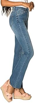 Nina Carter P079 Dames Jeans Flared Bootcut Zip Used Look Uitlopende Jeans Uitlopende Jeans Broek, donkergrijs (P079-3), L