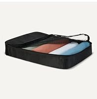Amazon Essentials 4-teiliges Packwürfel-Reisezubehörset, Gepäckorganizer mit Doppelreißverschluss, Netzoberseite, 100% Polyester, 2 mittelgroße/2 große, schwarz (früher Amazon Basics) – Ansicht 3