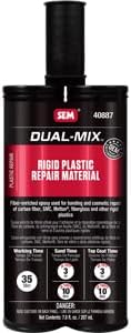 SEM Products SEM-40887 7 oz Rigid Plastic Repair Material Dual-Mix, Neutral White