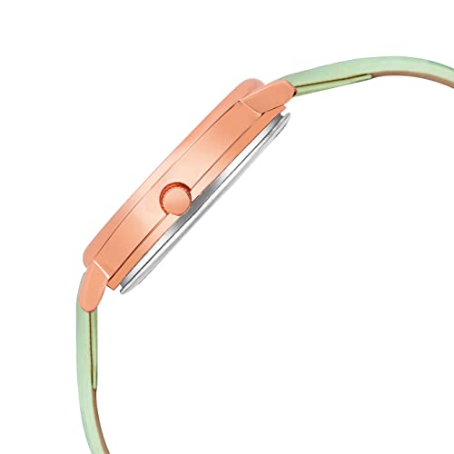 Image of Acnos Women's Classic Butterfly Dial Analog Watch with Leather Strap
