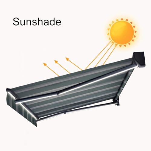 Lona impermeable para toldo retráctil con protección solar 4