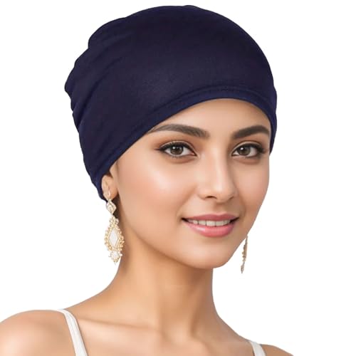 Schlafmütze aus Baumwolle und Bambus - Die Ideale Chemo Kopfbedeckung bei Haarausfall durch Chemotherapie - Soft Caps Beanie Mütze