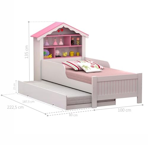 Bicama Casa Menina Rosa Solteiro