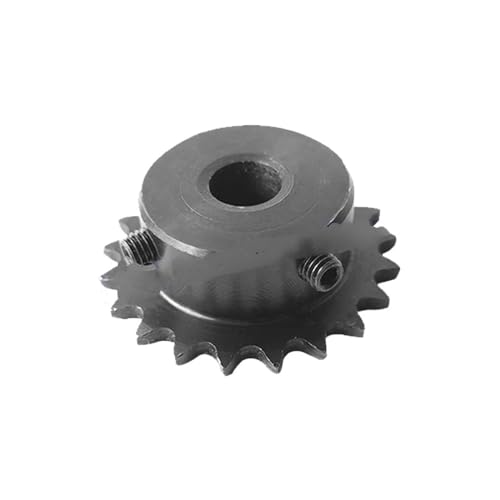 Bevel Gear Pinion Hardware Mechanical 04C25H 12-20Teeth Chain Gear Steel Bore 10mm Industrial Sprocket Wheel Motor Chain Drive Sprocket(18 Teeth)