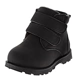 French Toast FT Casual Boots Ankle High Workboot - Trekking Walking Climbing Hiking Boot for Kids - Black (Size 8 Toddler)
