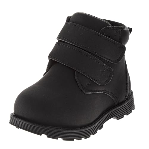 French Toast FT Casual Boots Ankle High Workboot - Trekking Walking Climbing Hiking Boot for Kids - Black (Size 6 Toddler)