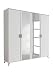 Produktbild Rauch Möbel Falun Drehtürenschrank Schrank Kleiderschrank Weiss mit Spiegel, 4-türig, inklusive 1 Kleiderstange, 4 Einlegeböden, BxHxT 182x203x53 cm