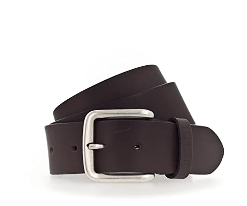 Ceinture MUSTANG W90 cuir veritable marron fonce ajustable homme
