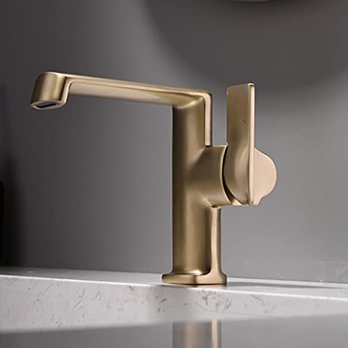 Robinet lavabo salle de bain eau chaude froide mitigeur monotrou laiton