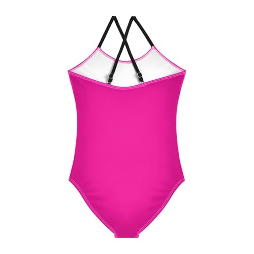 Bright Pink Girls Bathing Suit Swimsuit One Piece Swimsuits Summer Beach Swimwear2