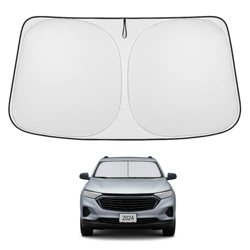 Image of Proadsy 2026 Upgrade Front Windshield Sun Shade Foldable Sun Shade Protector Custom Fit 2018-2025 Equinox Accessories