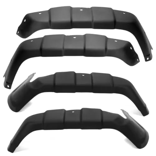 4PC Fender Splash Mud Guards for Honda Rancher 350 TRX350 TM-TE-FM-FE (2000-2003) - Black Plastic ATV Mudguard Kit - Front & Rear Protection with Hardware