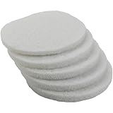 PRO SOURCE Floor Polishing Pads: 5 Pack, Fine White Polyester, 13