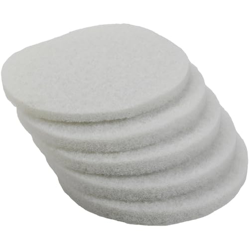 PRO SOURCE Floor Polishing Pads: 5 Pack, Fine White Polyester, 13