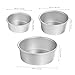 VALICLUD 3Pcs Aluminum Cake Tins Round Baking Molds for Chiffon Cheese and Wedding Cakes Easy to Use for All Baking Skills