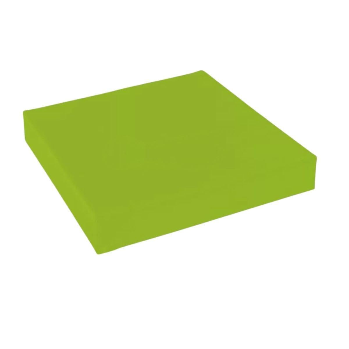 4cm Thick Waterproof Chair Cushion Comfortable Seat Pad with Removable Zipped Cover for Kitchen, Dining, Living Room & Garden Patio Rattan Furniture (Lime Green, 24" x 24" (60 x 60 cm))
