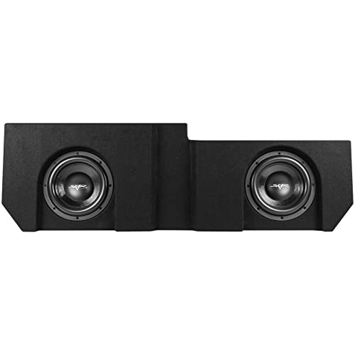 Image of Skar Audio Dual 10 inch Loaded VD Series Ported Subwoofer Enclosure Compatible with 2019-UP Chevrolet Silverado /GMC Sierra Crew Cab Trucks