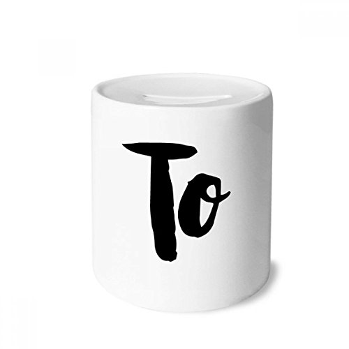 Tirelire en céramique idée cadeau originale style manuscrit élégant