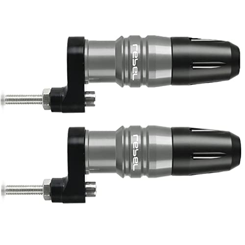 Protector contra caídas CNC de aluminio gris para Honda Rebel CMX 300 y 500